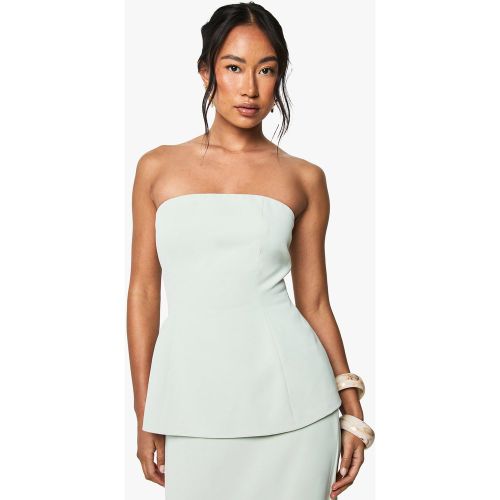 Top Péplum Tissé - 34 - boohoo - Modalova