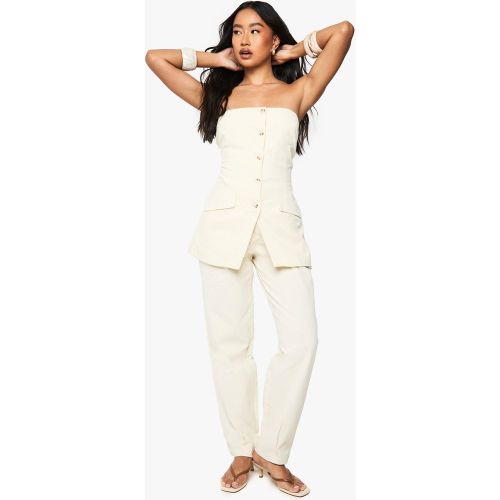 Pantalon Droit Habillé - Blanc Écru - 34, Blanc Écru - boohoo - Modalova