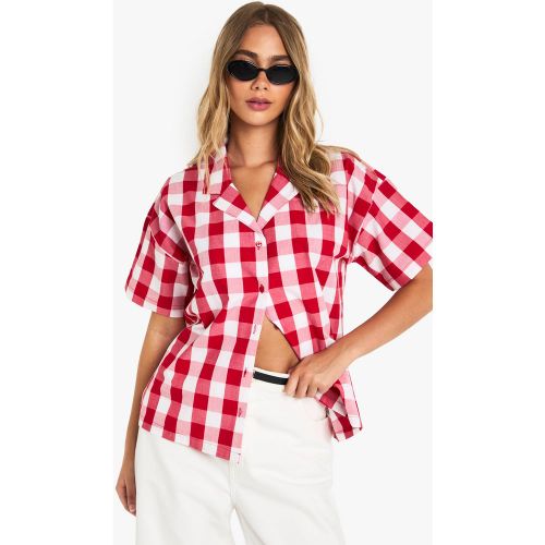 Chemise À Imprimé Vichy - 34 - boohoo - Modalova