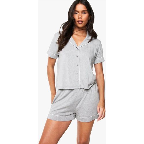 Ensemble De Pyjama Avec Chemise À Manches Courtes Et Short - 34 - boohoo - Modalova