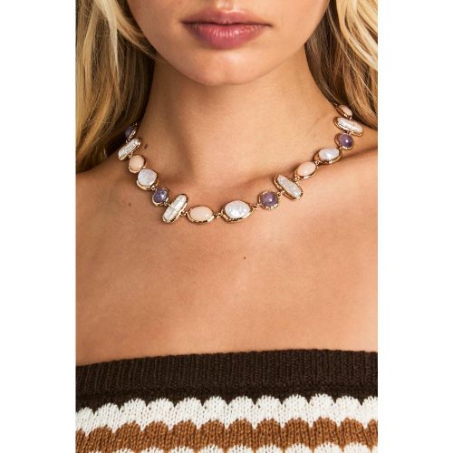 Collier Ras-Du-Cou À Perle Et Pierre - One Size - boohoo - Modalova