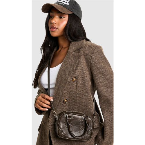 Sac À Main Clouté En Synthétique - One Size - boohoo - Modalova