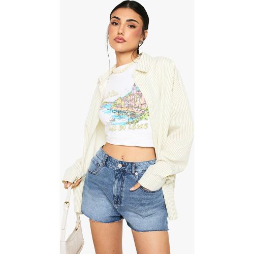 Mini Short En Jean - 34 - boohoo - Modalova