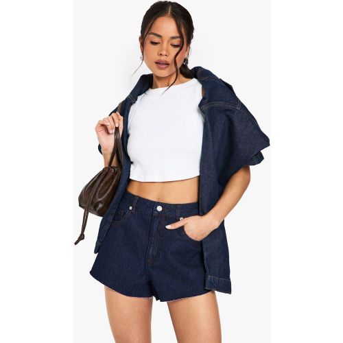 Short En Jean À Bords Bruts - 34 - boohoo - Modalova