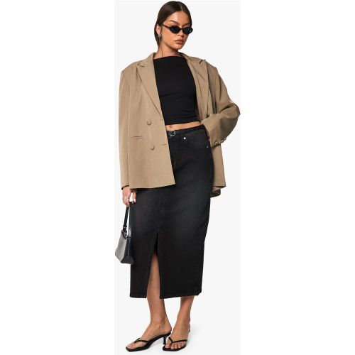 Jupe Mi-Longue En Jean - 36 - boohoo - Modalova