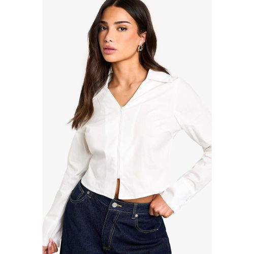 Petite" - Chemise Zippée Cintrée - 34 - boohoo - Modalova