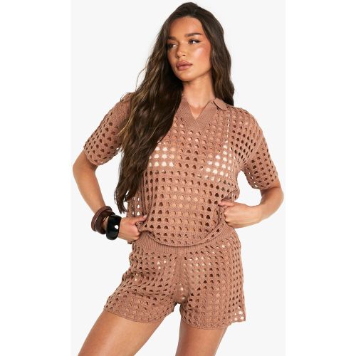 Ensemble Oversize En Crochet Avec Short - Xl - boohoo - Modalova