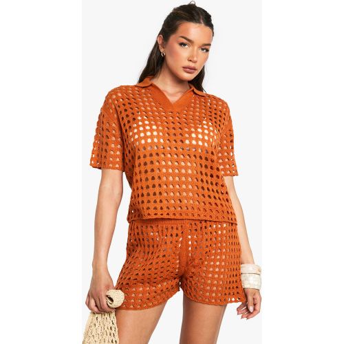 Ensemble Oversize En Crochet Avec Short - S - boohoo - Modalova