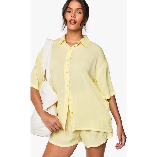 Ensemble Texturé Avec Chemise, Short Et Chouchou - 34 - boohoo - Modalova