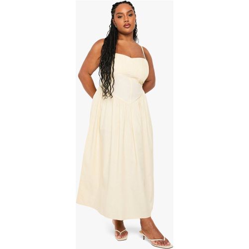 Grande Taille - Robe Longue En Coton - 44 - boohoo - Modalova