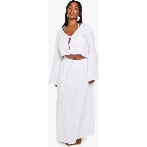 Grande Taille - Jupe Longue Nouée - 44 - boohoo - Modalova