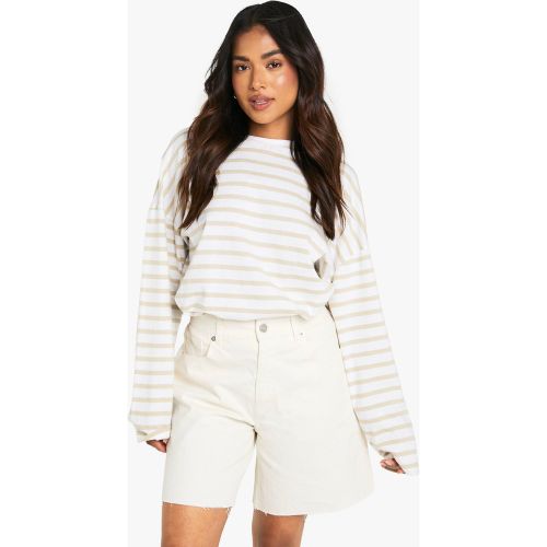 Petite" - Short En Jean - Blanc Écru - 34, Blanc Écru - boohoo - Modalova