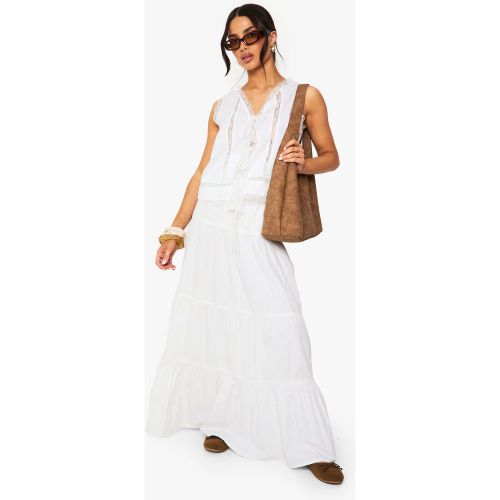 Petite" - Jupe Longue Froncée - 34 - boohoo - Modalova