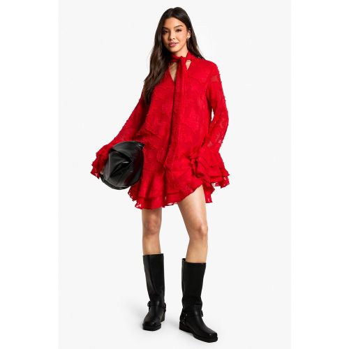 Robe Babydoll Fleurie À Volants - 36 - boohoo - Modalova