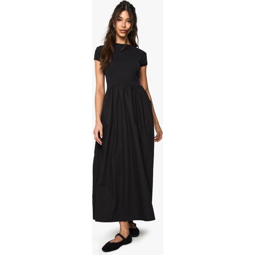 Rib Cotton Poplin Short Sleeve Smock Dress - 36 - boohoo - Modalova