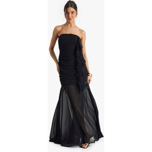 Robe Longue Froncée En Mousseline De Soie À Imprimé Bandana - 36 - boohoo - Modalova