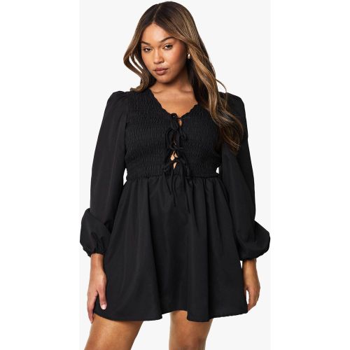 Grande Taille - Robe Babydoll Froncée - 44 - boohoo - Modalova