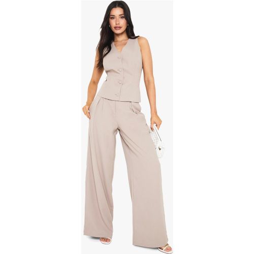 Tall" - Pantalon Large Plissé - 36 - boohoo - Modalova