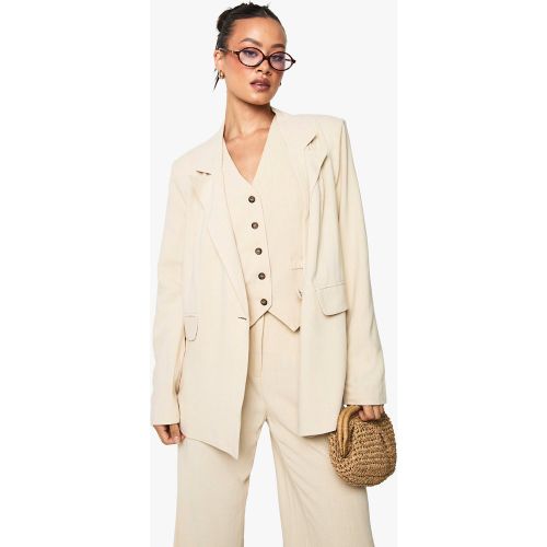Tall" - Blazer Oversize - Blanc Écru - 36, Blanc Écru - boohoo - Modalova