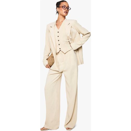 Tall" - Pantalon Large - Blanc Écru - 36, Blanc Écru - boohoo - Modalova