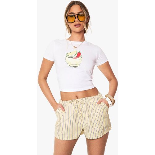 Short De Costume Skinny À Carreaux - 34 - boohoo - Modalova