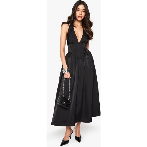 Robe Corset Mi-Longue Satinée - 36 - boohoo - Modalova
