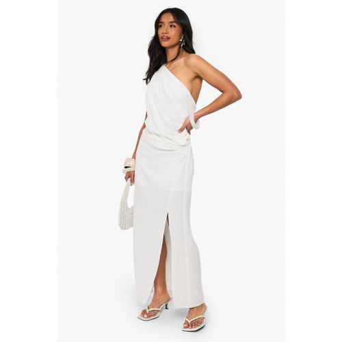 Petite" - Robe Longue Drapée - 34 - boohoo - Modalova
