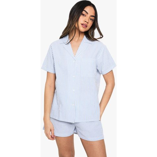 Ensemble De Pyjama Rayé Avec Chemise Et Short - 34 - boohoo - Modalova