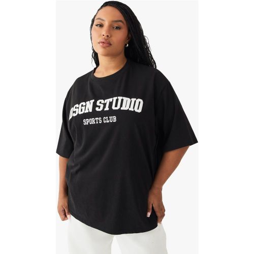 Grande Taille - Sweat À Capuche En Tissu Éponge À Broderie Dsgn - 44 - boohoo - Modalova