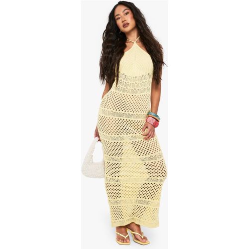 Robe Longue En Crochet À Dos Nu - S - boohoo - Modalova