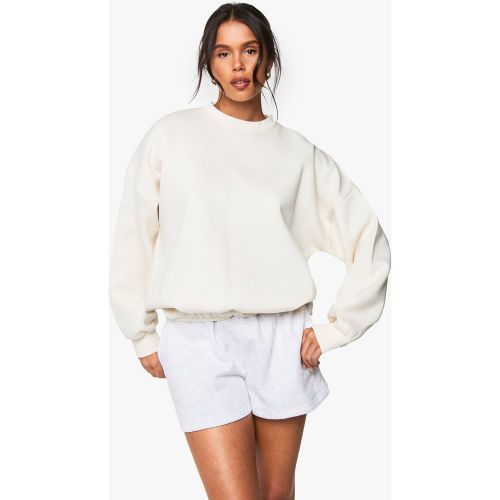 Sweat À Ourlet Texturé - Blanc Écru - S, Blanc Écru - boohoo - Modalova