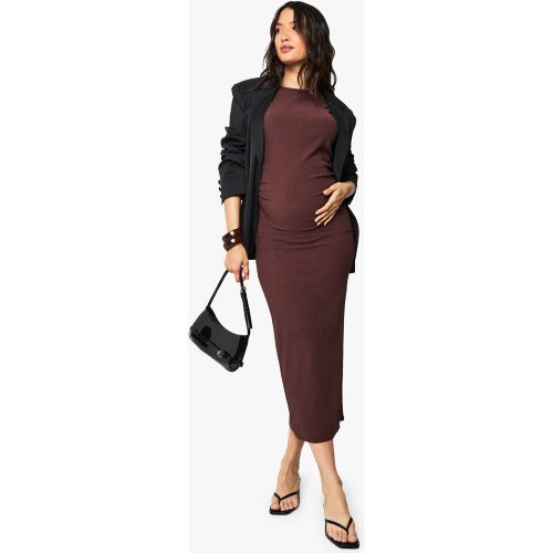 Maternité - Robe De Grossesse Mi-Longue Texturée - 36 - boohoo - Modalova