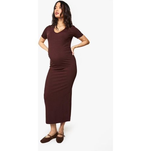 Maternité - Robe De Grossesse Portefeuille Côtelée - 36 - boohoo - Modalova