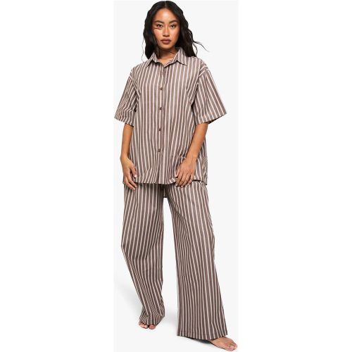 Pantalon De Pyjama En Coton À Rayures - 34 - boohoo - Modalova