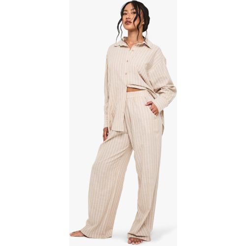 Pantalon De Pyjama En Coton À Rayures Fines - 34 - boohoo - Modalova