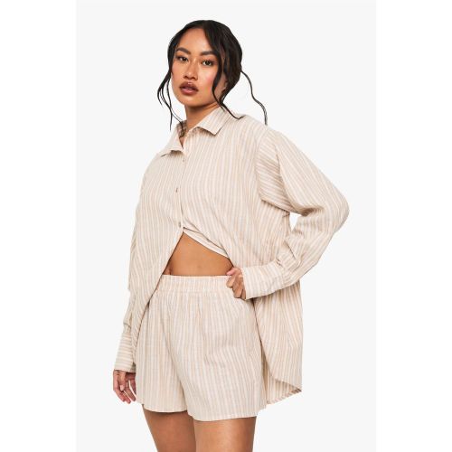 Short De Pyjama En Coton À Rayures Fines - 34 - boohoo - Modalova