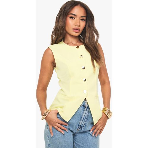 Gilet De Costume À Bouton Contrastant - 36 - boohoo - Modalova