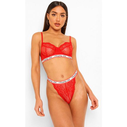Soutien-Gorge En Dentelle "Naughty List" - 34D - boohoo - Modalova