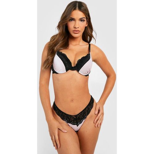 Saint-Valentin - String En Satin Et Dentelle - S - boohoo - Modalova