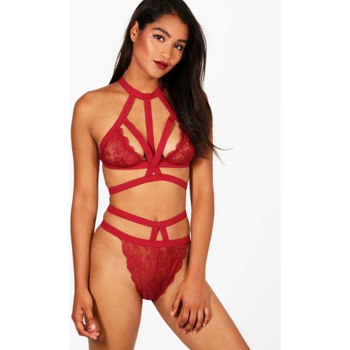 Saint-Valentin - Culotte Tanga En Dentelle À Bandes Élastiques - M - boohoo - Modalova