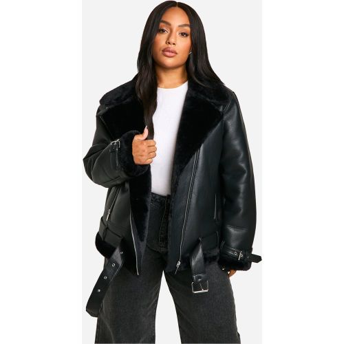 Grande Taille - Blouson Aviateur Oversize - 52 - boohoo - Modalova