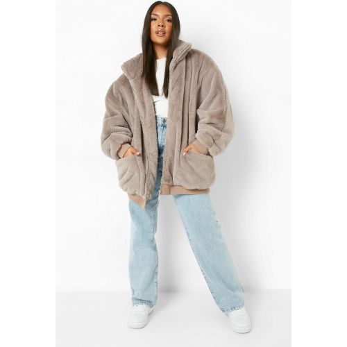 Grande Taille - Veste Oversize En Synthétique - 44 - boohoo - Modalova