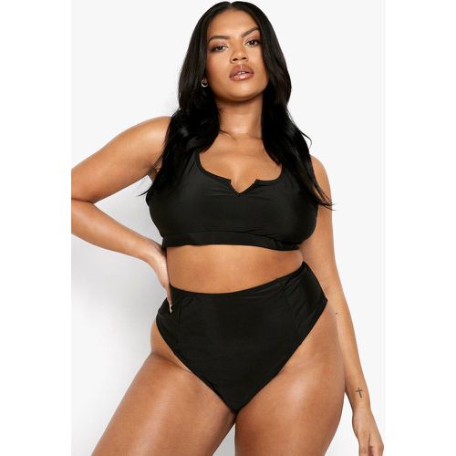 Grande Taille - Bas De Maillot De Bain Taille Haute - Essentials - boohoo - Modalova