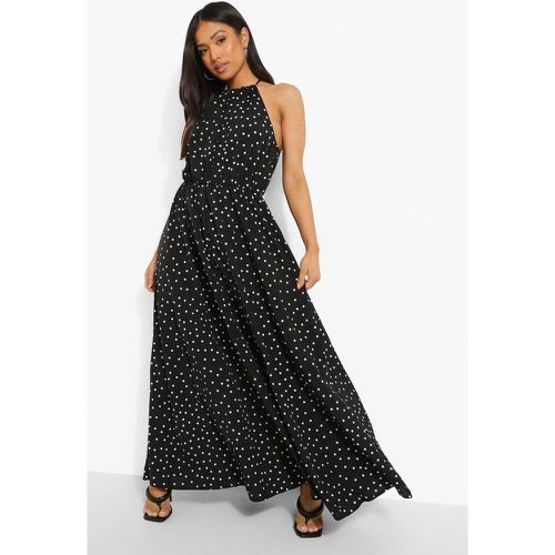 Petite" - Robe Longue À Dos Nu Et Pois - 32 - boohoo - Modalova