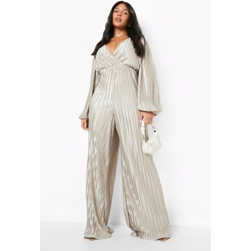 Grande Taille - Combinaison Large Effet Plissé - 44 - boohoo - Modalova