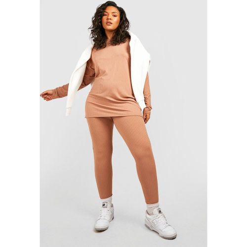 Grande Taille - Ensemble Oversize Côtelé - 44 - boohoo - Modalova