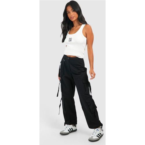Petite" - Pantalon Style Utilitaire En Coton À Poches - 42 - boohoo - Modalova