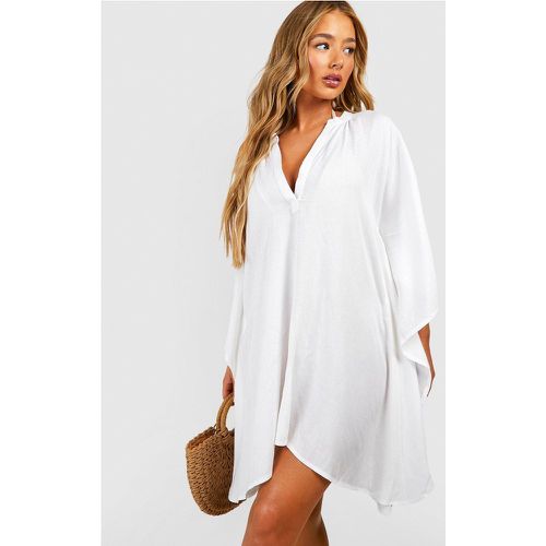 Kaftan De Plage Effet Lin - S - boohoo - Modalova