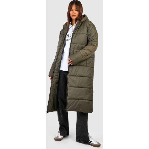 Tall" - Doudoune Longue Matelassée À Capuche - 34 - boohoo - Modalova