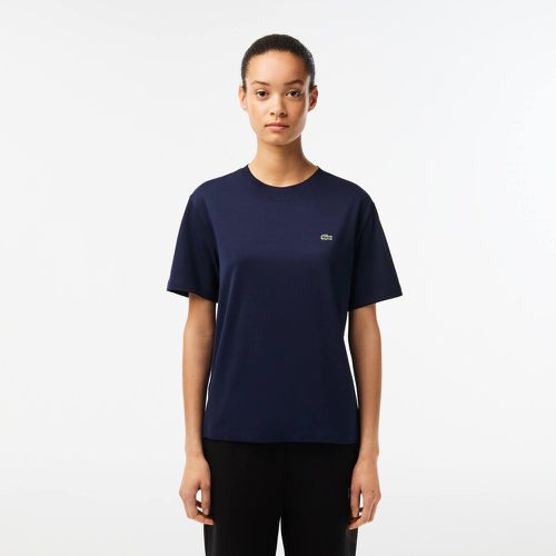 T-shirt à col rond en coton premium Taille 40 - Lacoste - Modalova